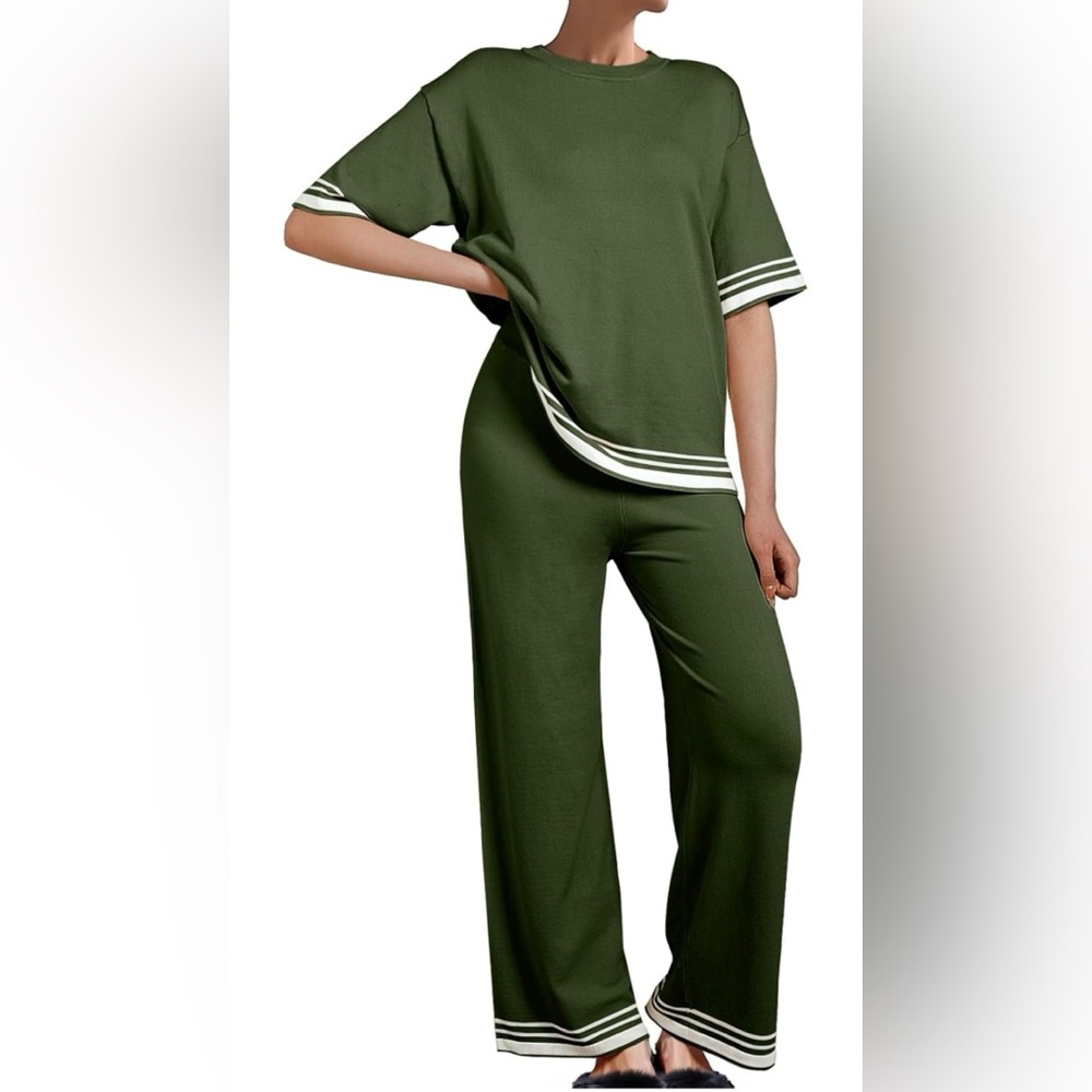 Lounge Sets for Women Casual 2 Piece Sweater Sets Loose Knit Womens Pajama Sets